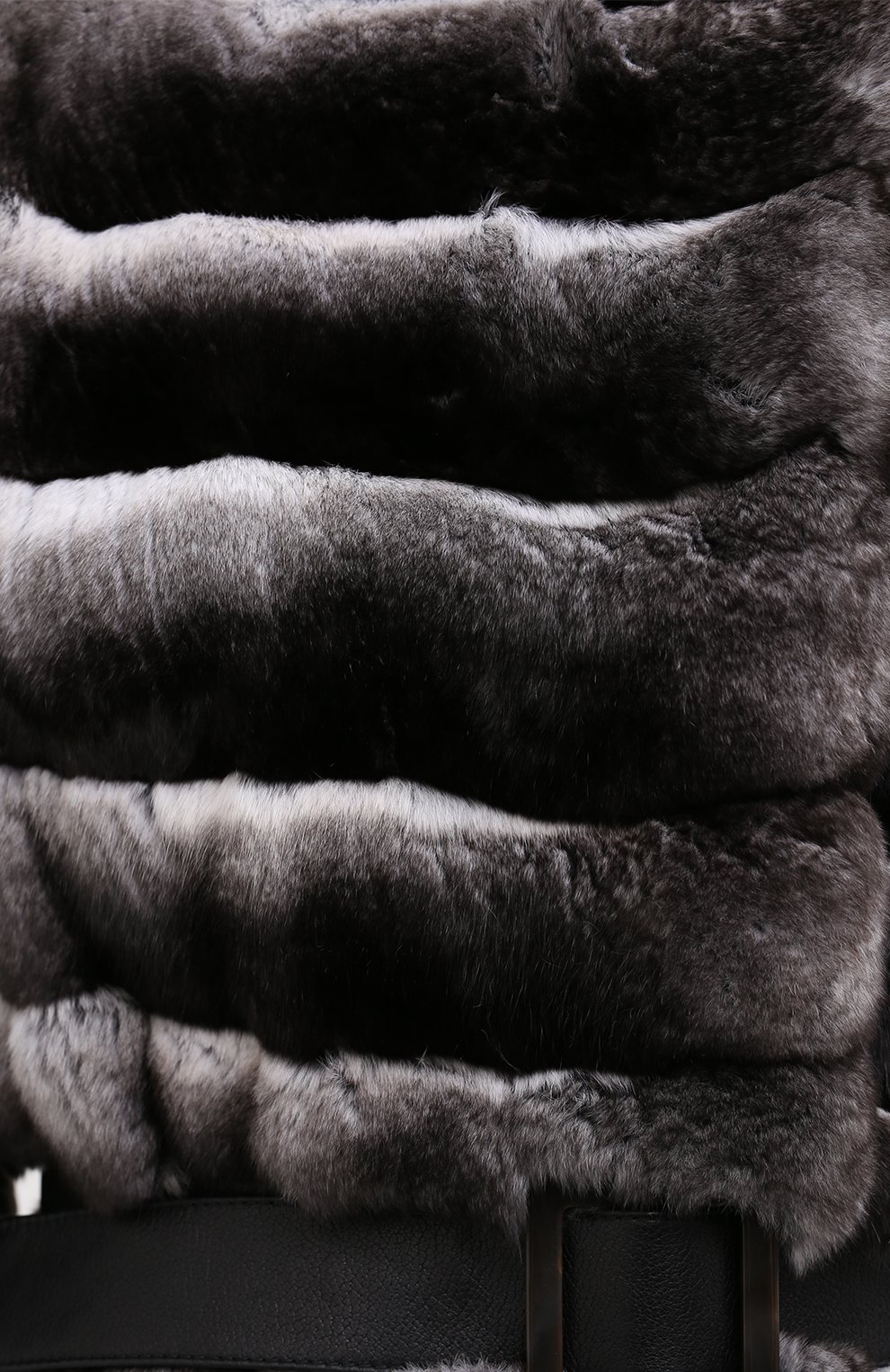 Шуба из меха шиншиллы с поясом KITON, арт. D46685X04P17, фото 5