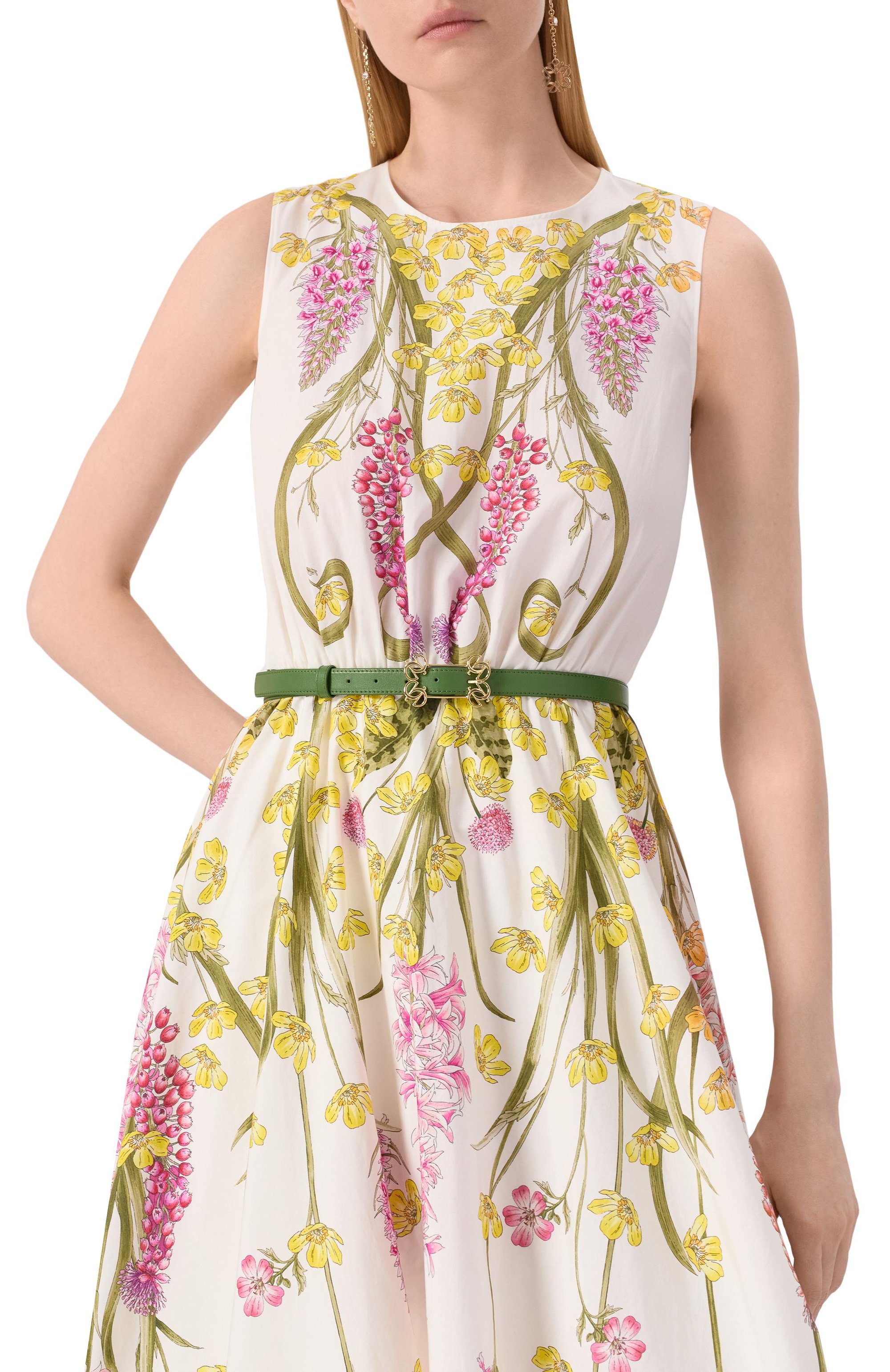 Кожаный ремень ELIE SAAB зеленого цвета по цене 36450 руб., арт. BE003S25/NL003/SAVANNAH GREEN, фото 2 Кожаный ремень ELIE SAAB, арт. BE003S25/NL003/SAVANNAH GREEN, фото 2