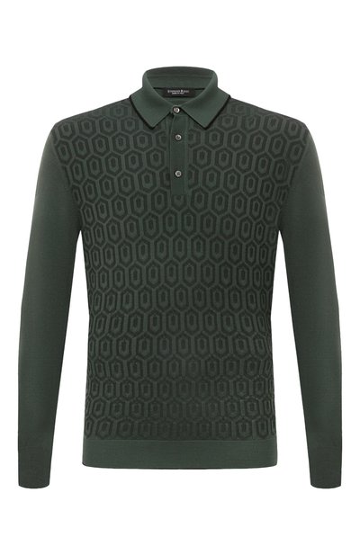 Мужская поло из шерсти и шелка STEFANO RICCI, арт. KE06004AP1/E23405/ALG