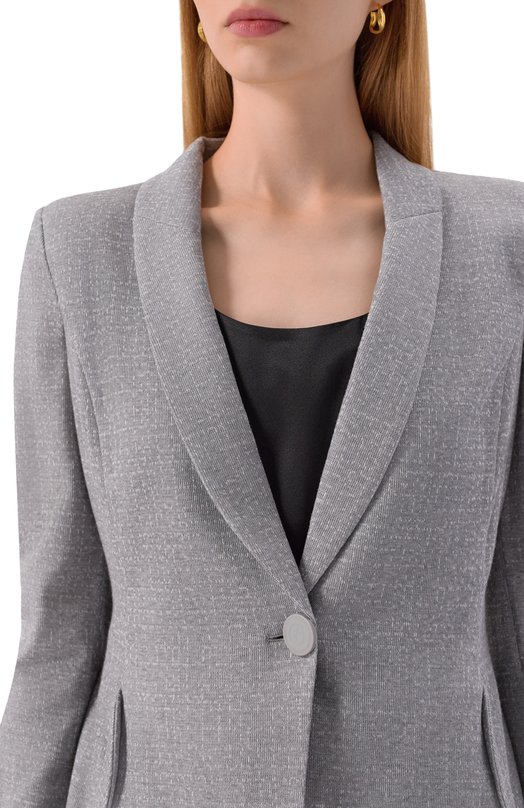 Хлопковый жакет Giorgio Armani 3KAG72/AJFCZ Серый  3KAG72/AJFCZ Фото 5