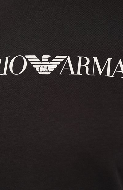 Хлопковая футболка EMPORIO ARMANI темно-синего цвета по цене 11200 руб., арт. 8N2T9C/2J53Z, фото 5 Хлопковая футболка EMPORIO ARMANI, арт. 8N2T9C/2J53Z, фото 5