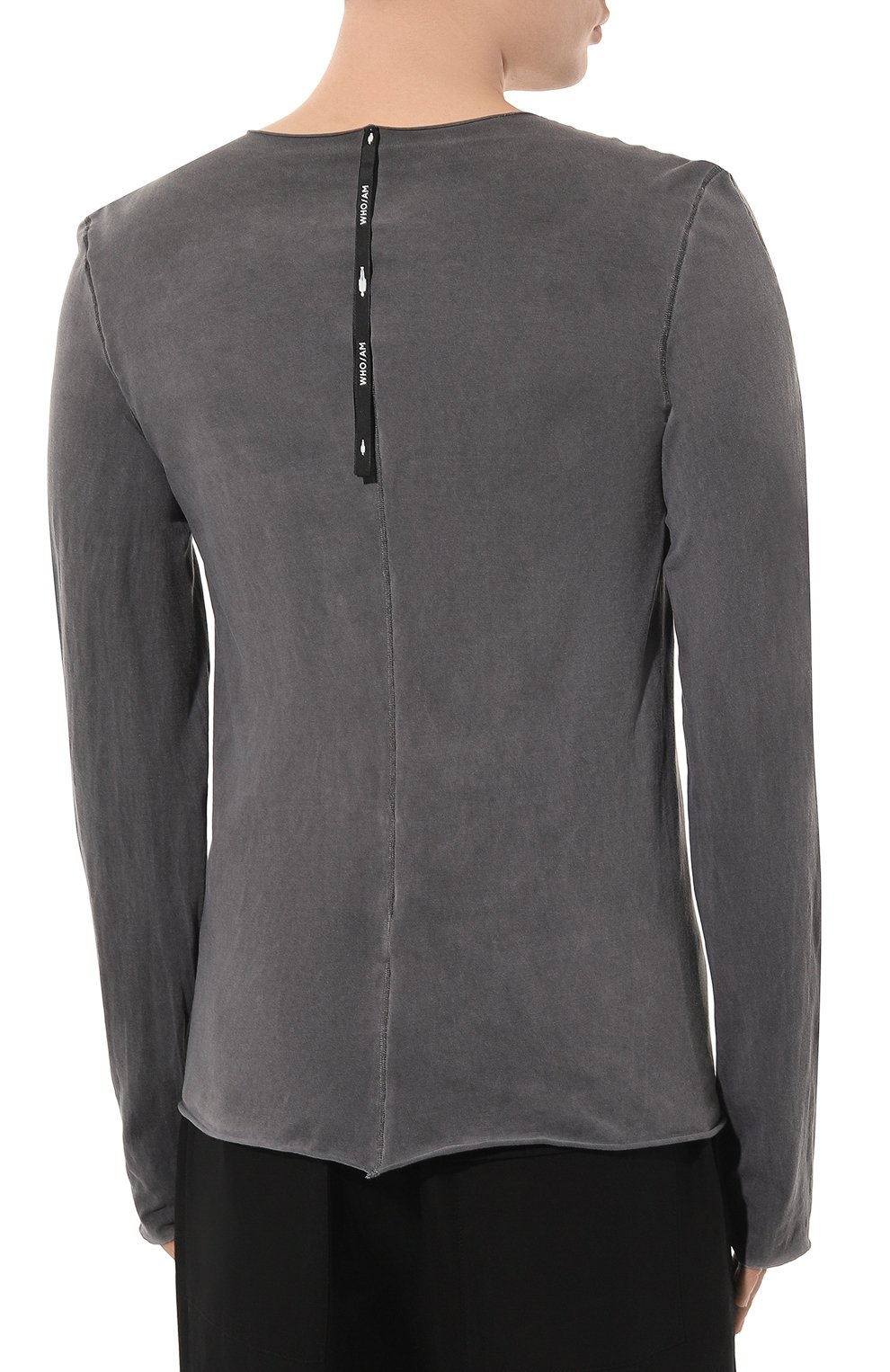 Хлопковый лонгслив WHO_AM, арт. MTSH4-P241-GRY, фото 4