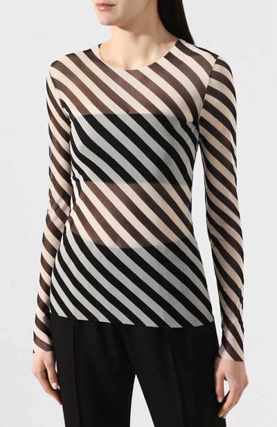 Лонгслив в полоску DRIES VAN NOTEN черного цвета по цене 29450 руб., арт. 191-11182-7196, фото 3 Лонгслив в полоску DRIES VAN NOTEN, арт. 191-11182-7196, фото 3