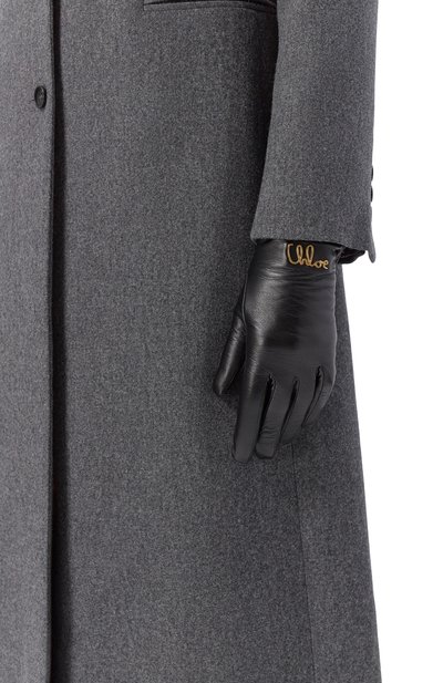 Женские кожаные перчатки CHLOÉ, арт. CHC24WG020LBR