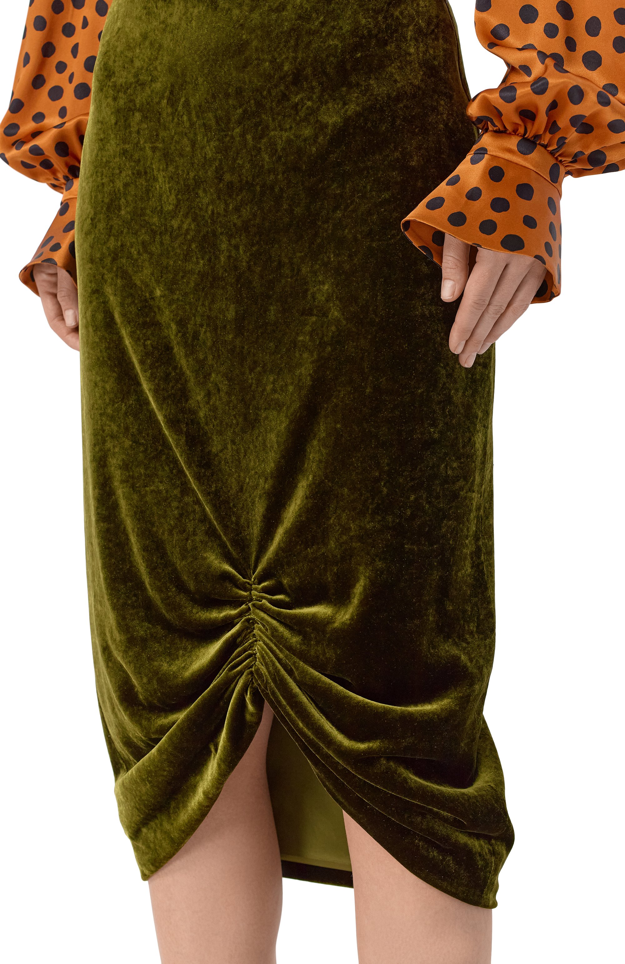 Бархатная юбка VALENTINO, арт. 8B0RAEZ5/A64, фото 5