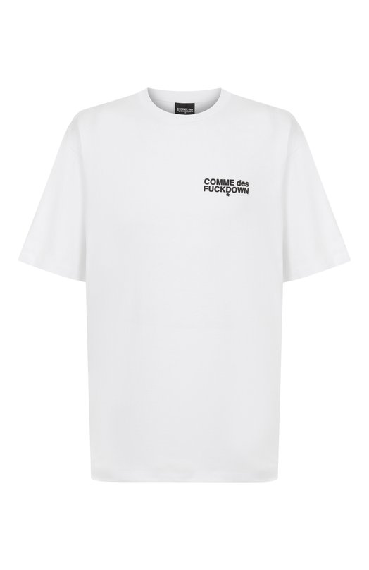 Хлопковая футболка Comme des Fuckdown CFABW01511 Белый CFABW01511
