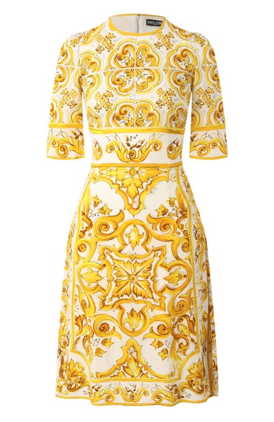 Женское шелковое платье DOLCE & GABBANA, арт. F6ADST/HPABL