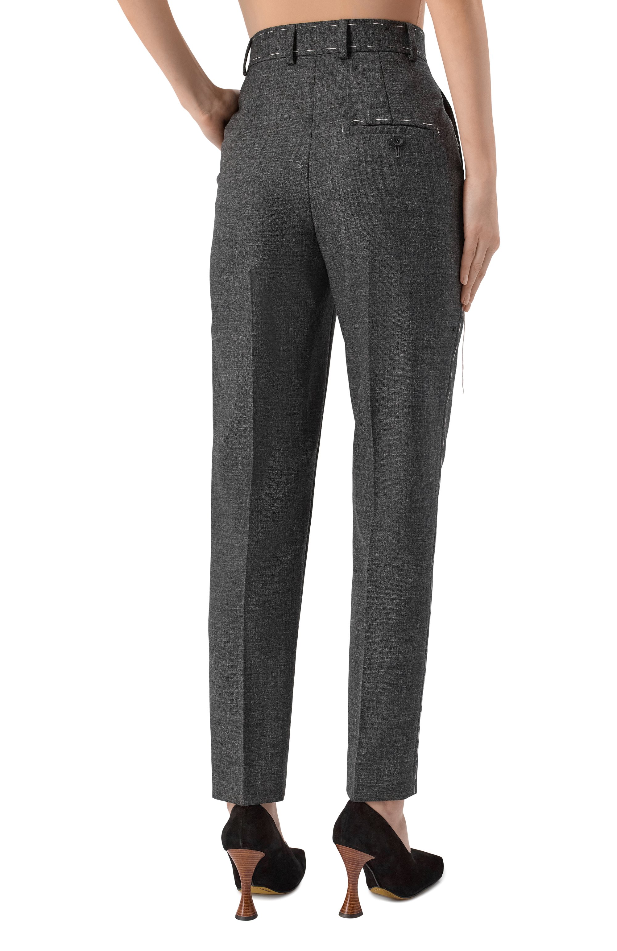 Шерстяные брюки MOSCHINO, арт. A0304/5417, фото 4