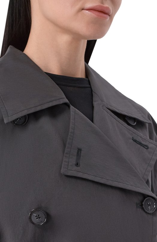 Хлопковый тренч TOTEME 252-WR00197-FB0410 Чёрный  252-WR00197-FB0410 Фото 5