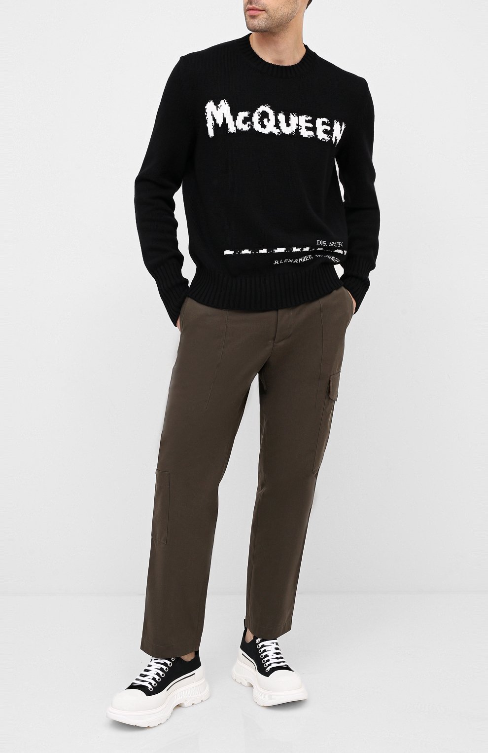 Хлопковый свитер ALEXANDER MCQUEEN, арт. 626454/Q1WZL, фото 2