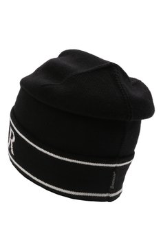 Детского шерстяная шапка MONCLER черного цвета, арт. G2-954-9Z742-00-A9641 | Фото 2 (Материал: Текстиль, Шерсть; Материал сплава: Проставлено; Нос: Не проставлено)
