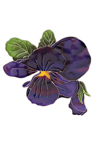 Брошь анютины глазки РУССКИЕ САМОЦВЕТЫ, арт. 41737, фото 1