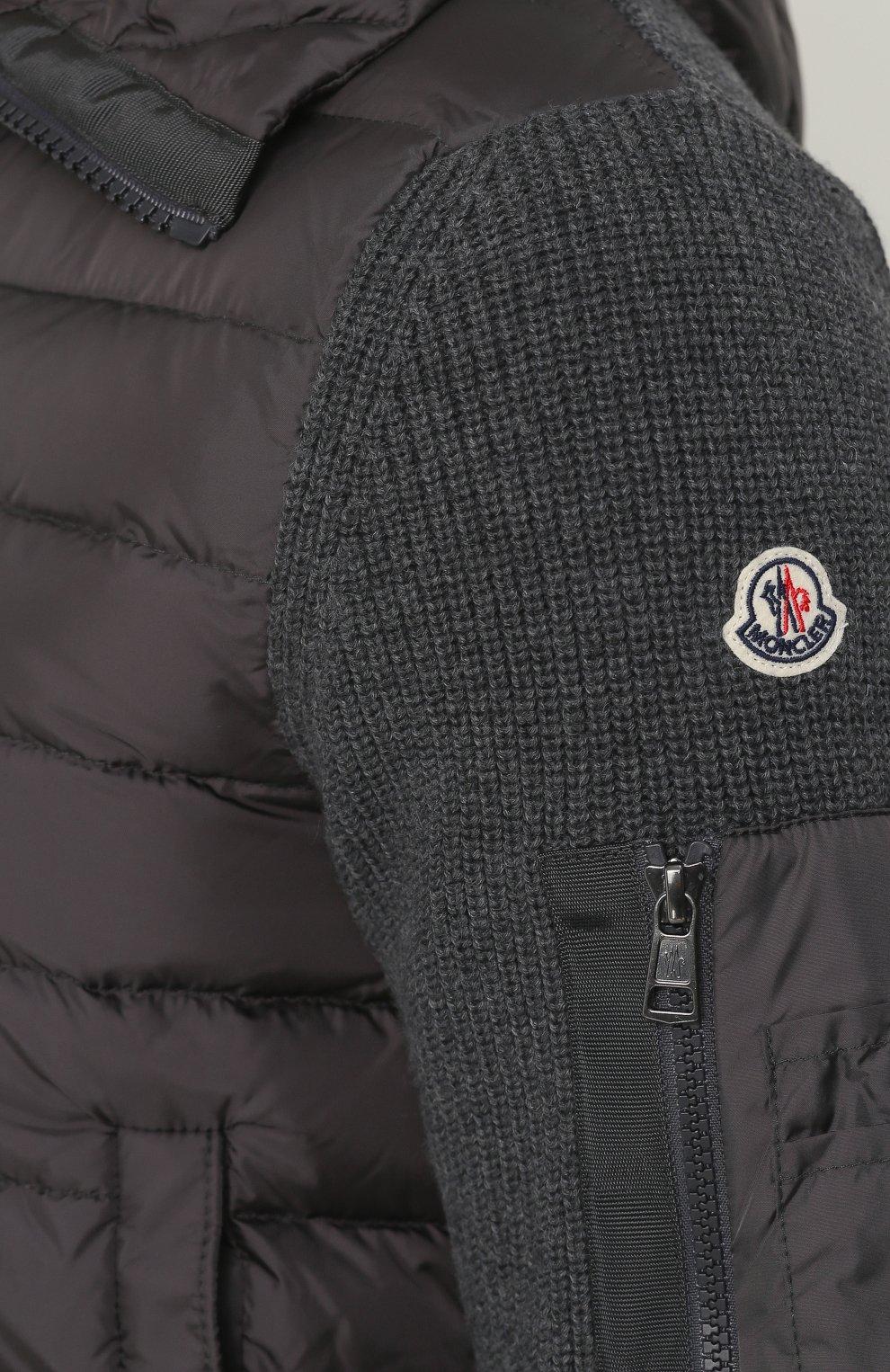 Шерстяной кардиган на молнии с пуховой отделкой MONCLER, арт. C2-091-94028-00-94789, фото 5