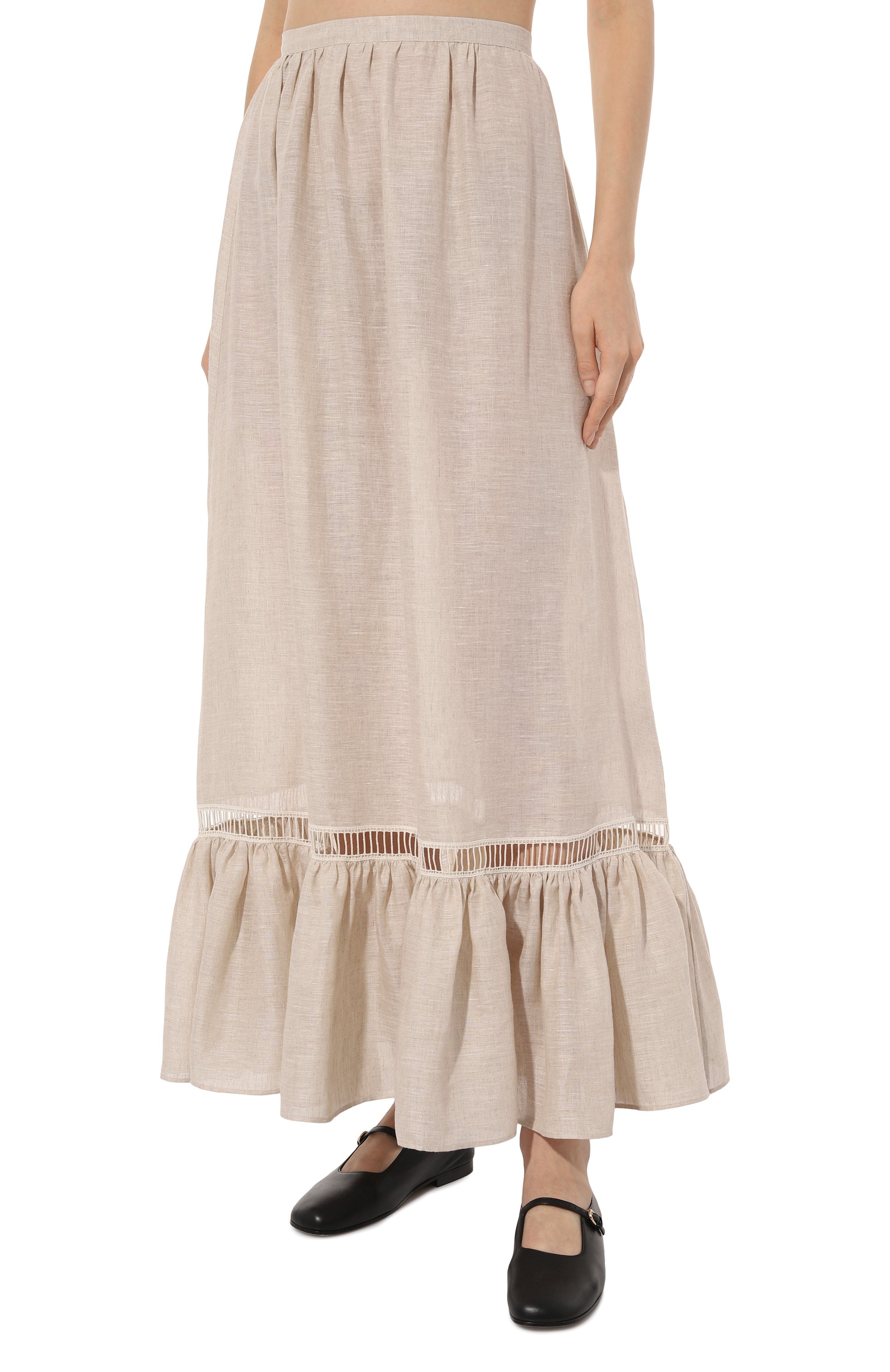 Льняная юбка KITON, арт. D57216H06388, фото 3