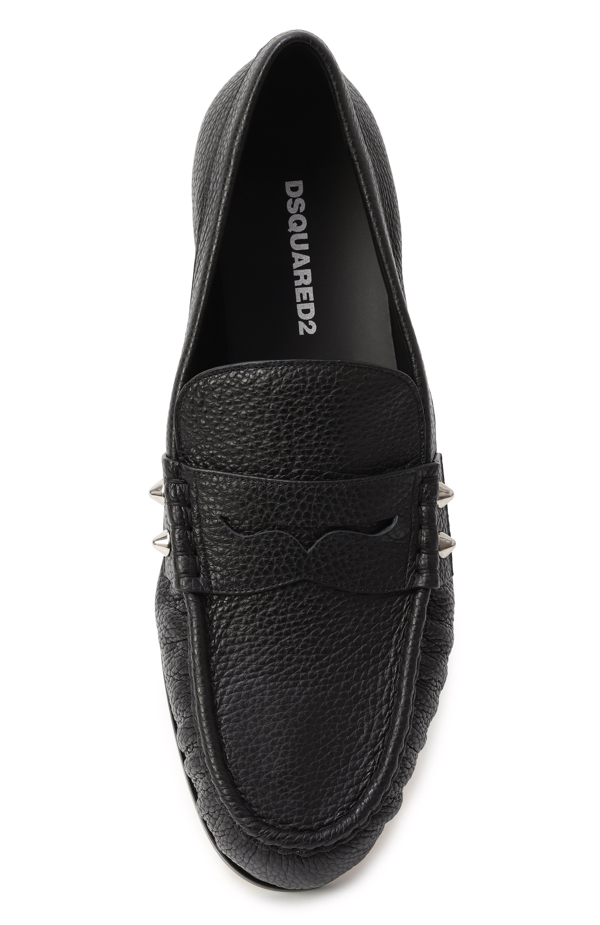 Кожаные лоферы all over studs DSQUARED2, арт. L0M0039, фото 6