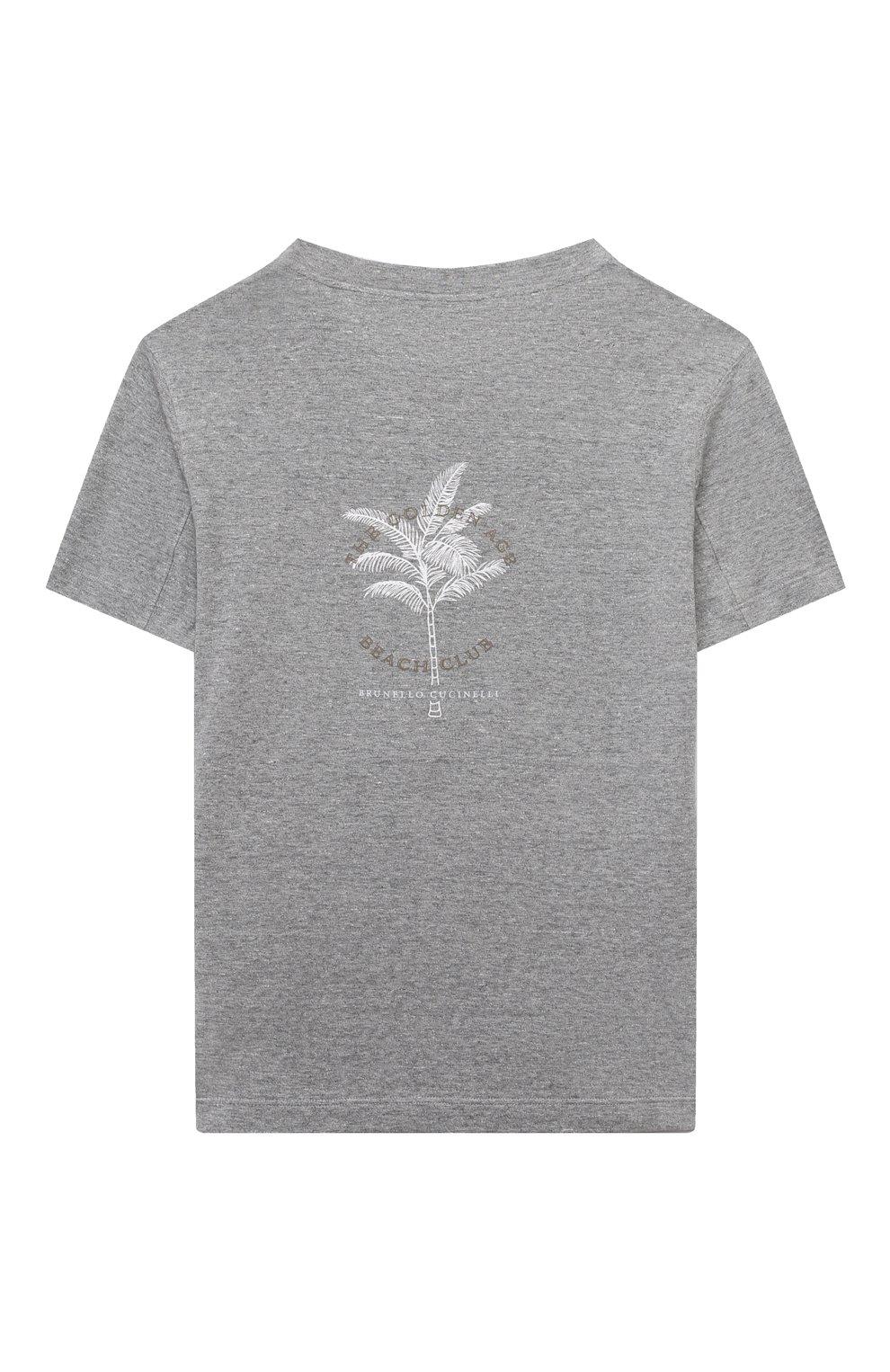 Футболка изо льна и хлопка BRUNELLO CUCINELLI, арт. BW835T148C, фото 2