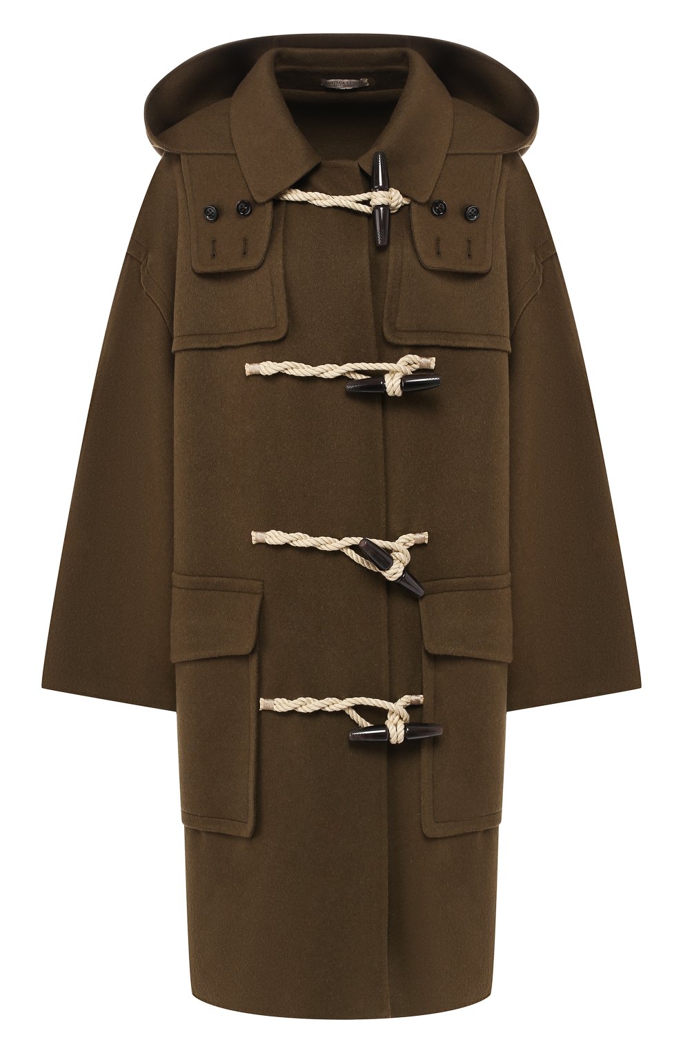 Кашемировое пальто BOTTEGA VENETA зеленого цвета по цене 675000 руб., арт. 545160/VD0D2, фото 1 Кашемировое пальто BOTTEGA VENETA, арт. 545160/VD0D2, фото 1