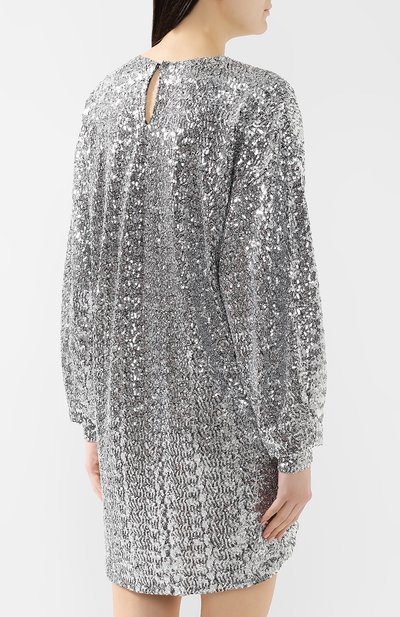 Платье с пайетками ISABEL MARANT серебряного цвета по цене 64400 руб., арт. R01454-19E023I/0LIA, фото 4 Платье с пайетками ISABEL MARANT, арт. R01454-19E023I/0LIA, фото 4