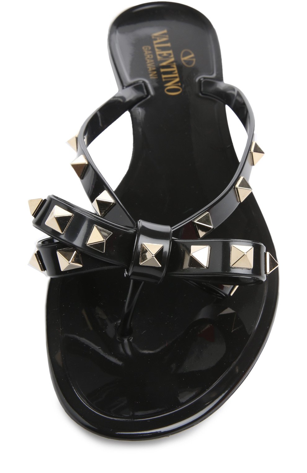 Резиновые шлепанцы pvc rockstud с бантом VALENTINO, арт. IW2S0552/PVS, фото 4