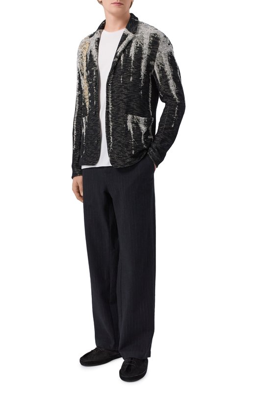 Пиджак из хлопка и лиоцелла Transit CFUTRC18533 Чёрно-белый  CFUTRC18533 Фото 2