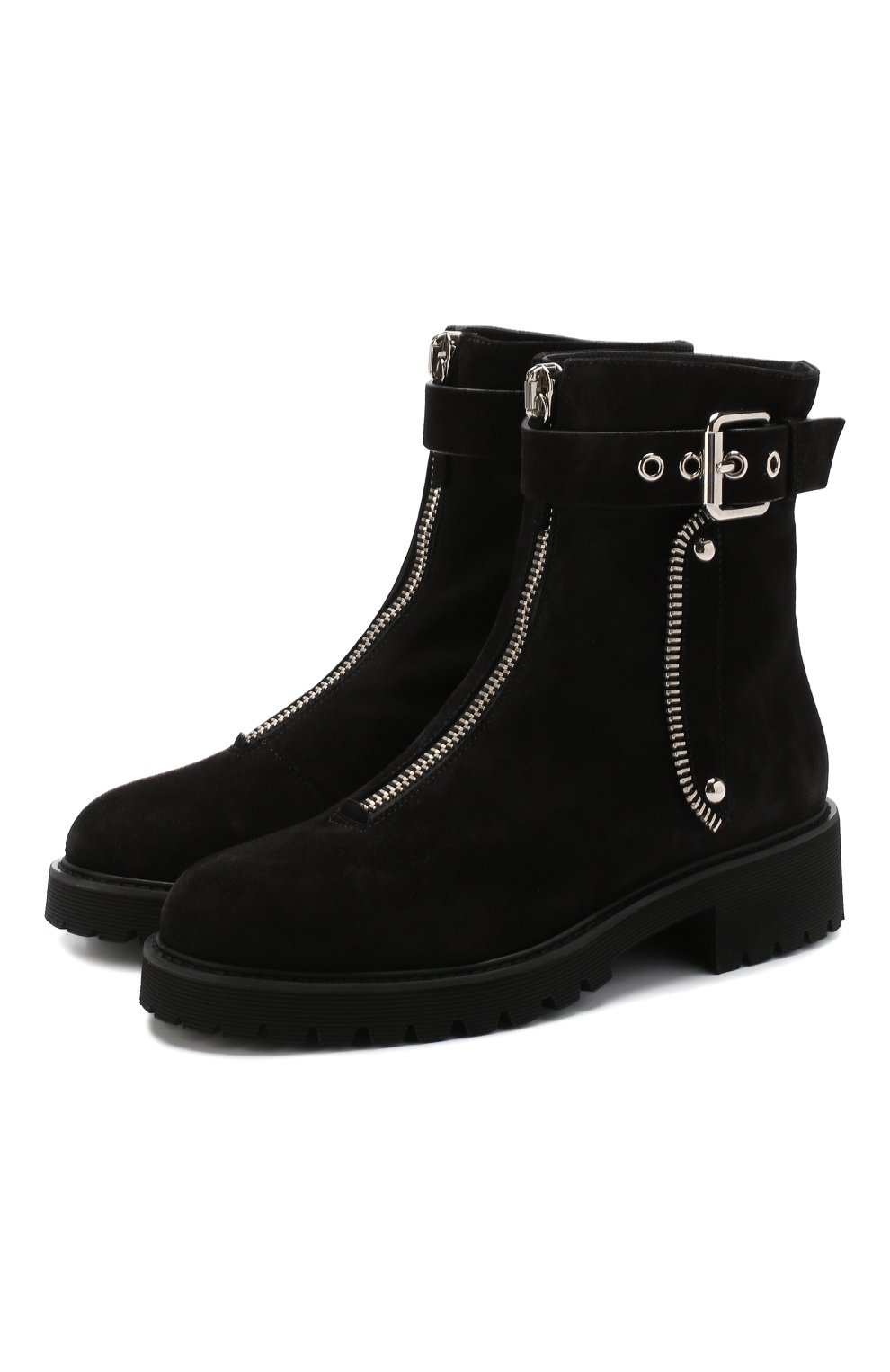 Замшевые ботинки с внутренней отделкой из меха кролика GIUSEPPE ZANOTTI DESIGN, арт. I870060/003, фото 1