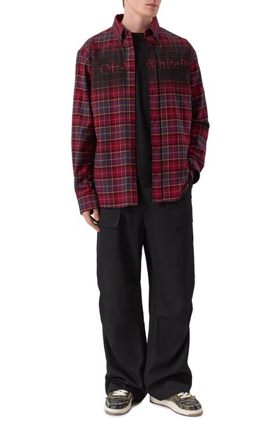 Хлопковая рубашка OFF-WHITE, арт. 0MGE04MF25FAB003, фото 2