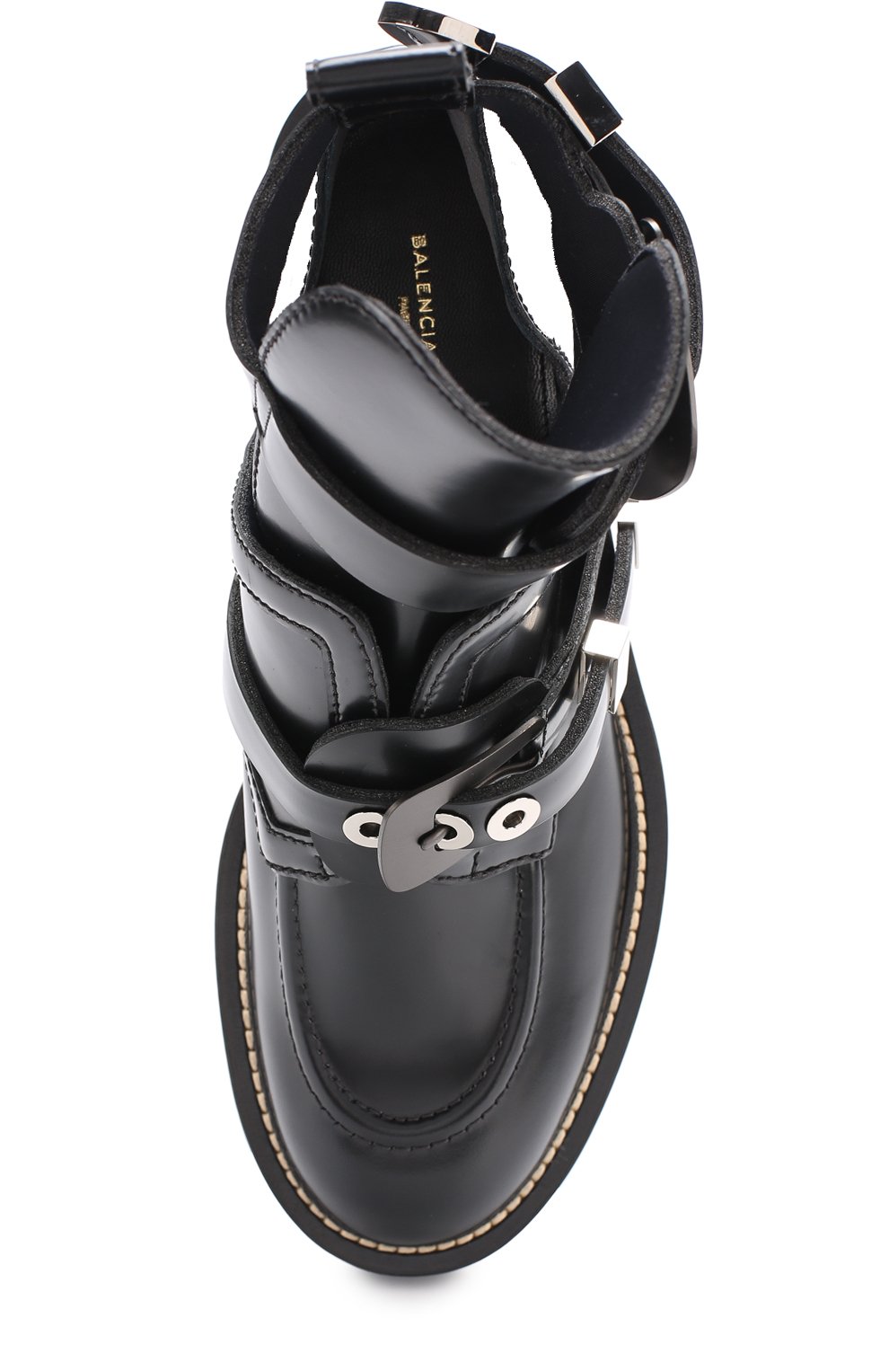 Кожаные ботинки creepers с ремешками BALENCIAGA, арт. 477196/WART0, фото 5