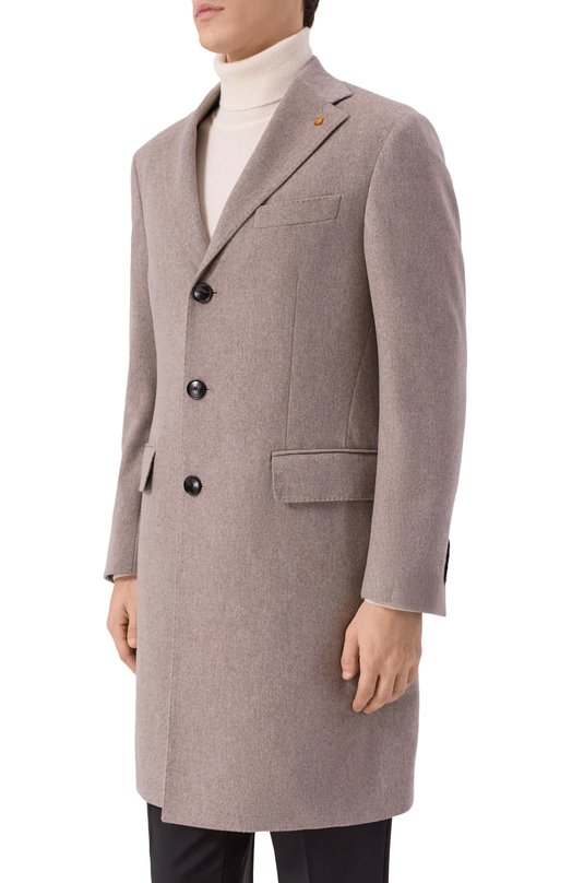 Кашемировое пальто Sartoria Latorre A0STA/UG073X Бежевый  A0STA/UG073X Фото 3