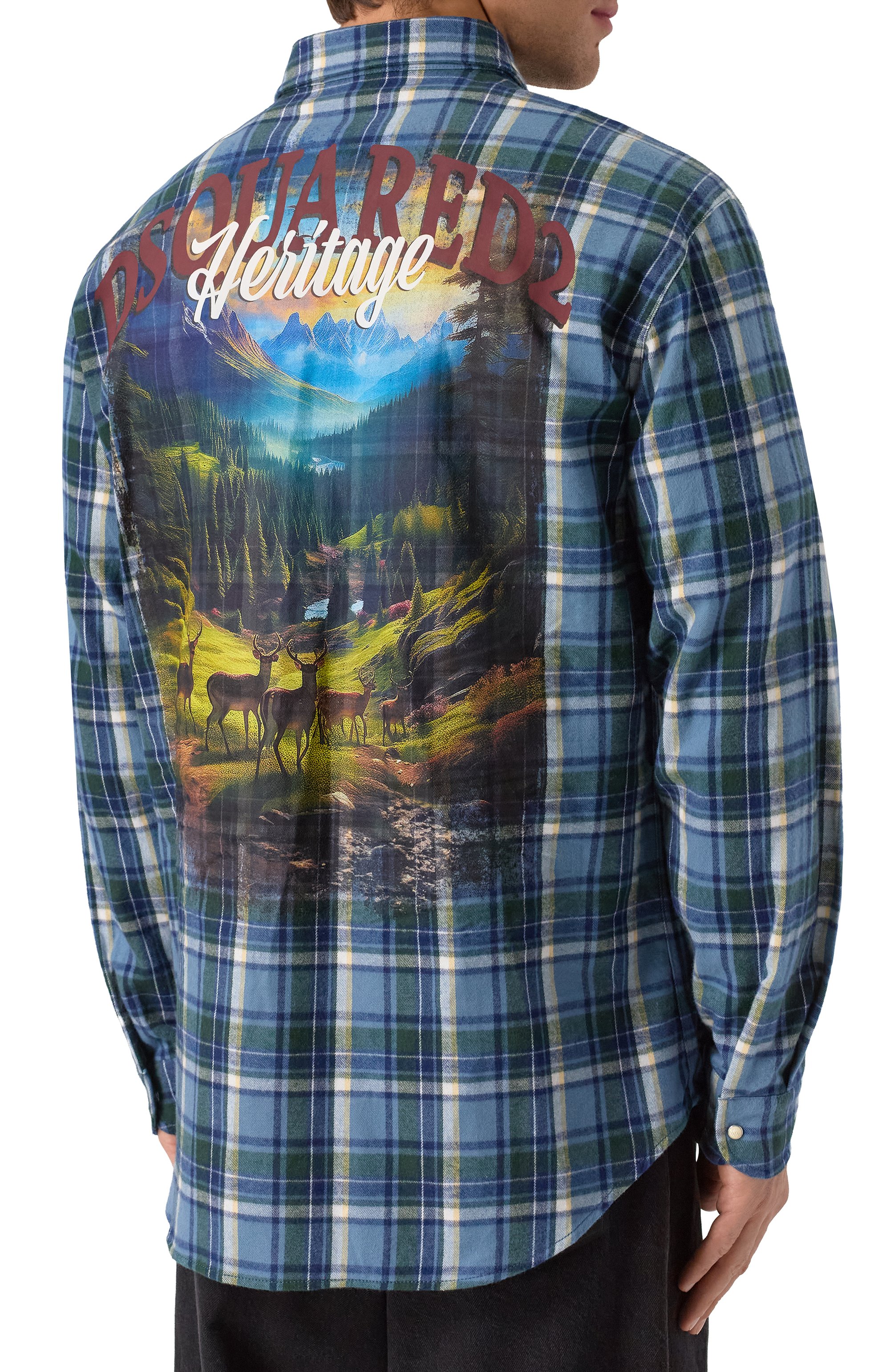 Хлопковая рубашка DSQUARED2 голубого цвета по цене 97000 руб., арт. S74DM0948/D35296, фото 4 Хлопковая рубашка DSQUARED2, арт. S74DM0948/D35296, фото 4