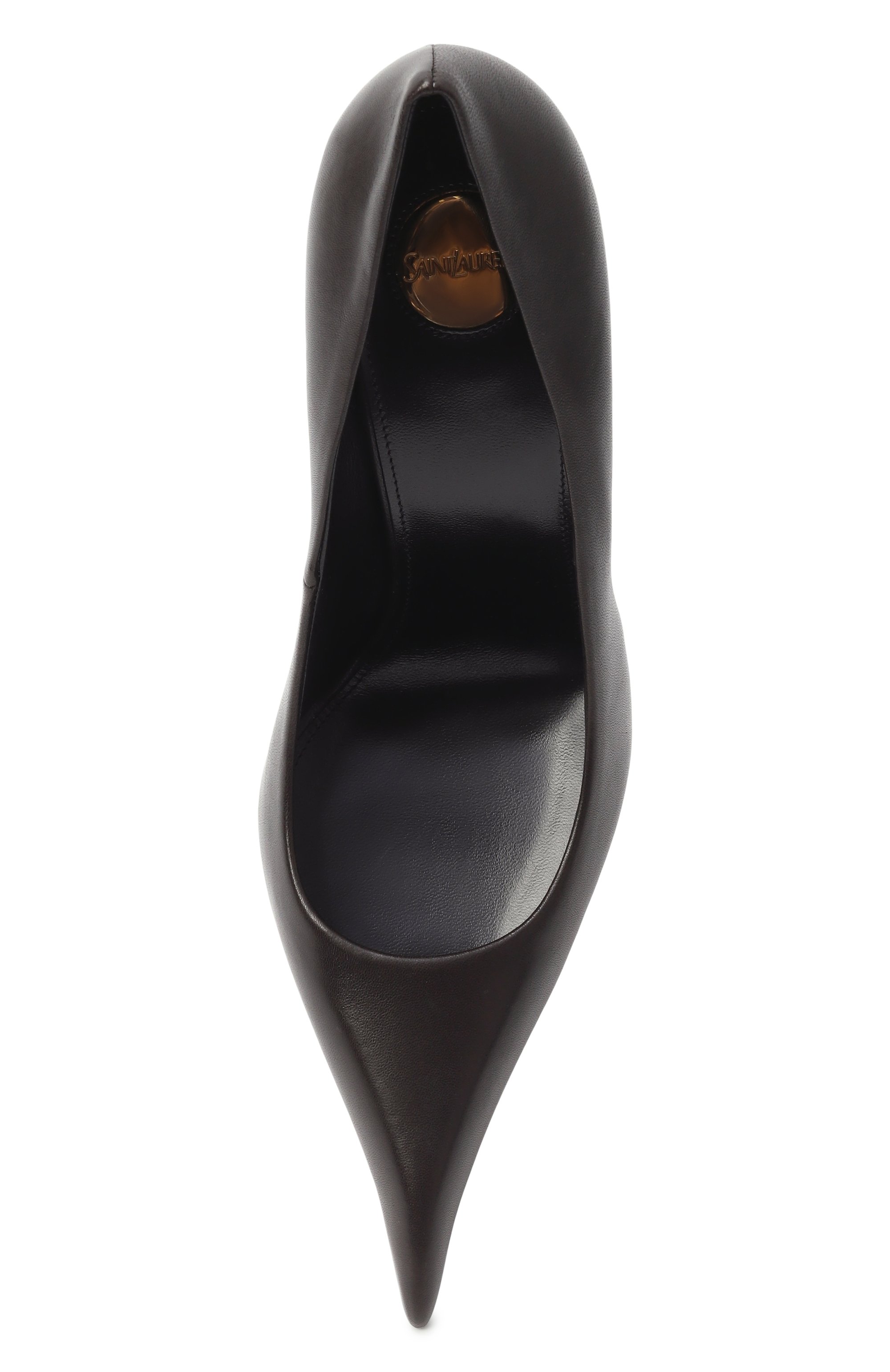 Кожаные туфли élysée 105 SAINT LAURENT темно-коричневого цвета по цене 115000 руб., арт. 833447/AADF0, фото 6 Кожаные туфли élysée 105 SAINT LAURENT, арт. 833447/AADF0, фото 6