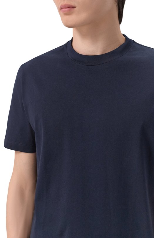 Хлопковая футболка Brioni UJSY0L/0D620 Синий  UJSY0L/0D620 Фото 5