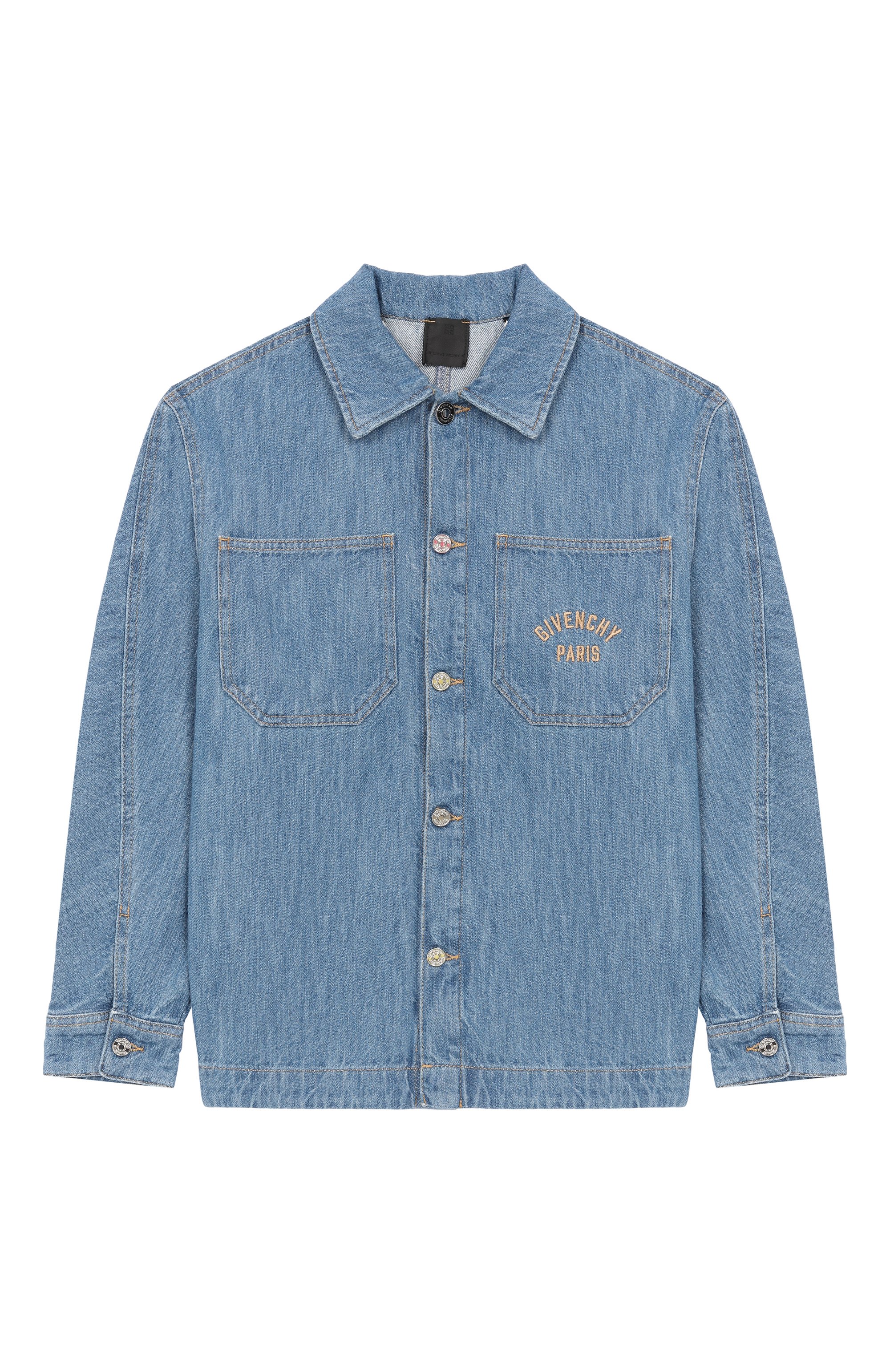Джинсовая рубашка GIVENCHY голубого цвета по цене 58350 руб., арт. H31212, фото 1 Джинсовая рубашка GIVENCHY, арт. H31212, фото 1