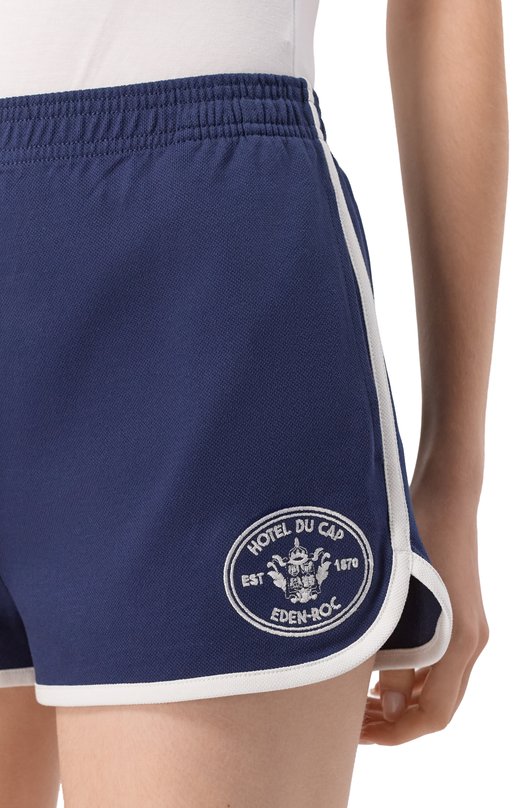 Хлопковые шорты Sporty & Rich x Hotel Eden Roc Sporty and Rich SH05060666BL107 Синий  SH05060666BL107 Фото 5