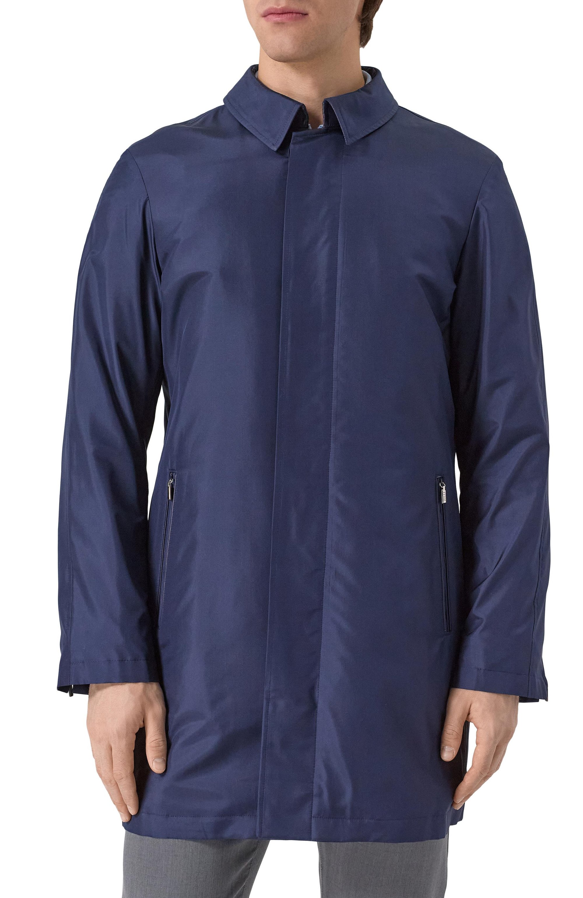 Плащ из шелка и шерсти ZILLI, арт. ATIMH1M0619VPIP00/68, фото 3