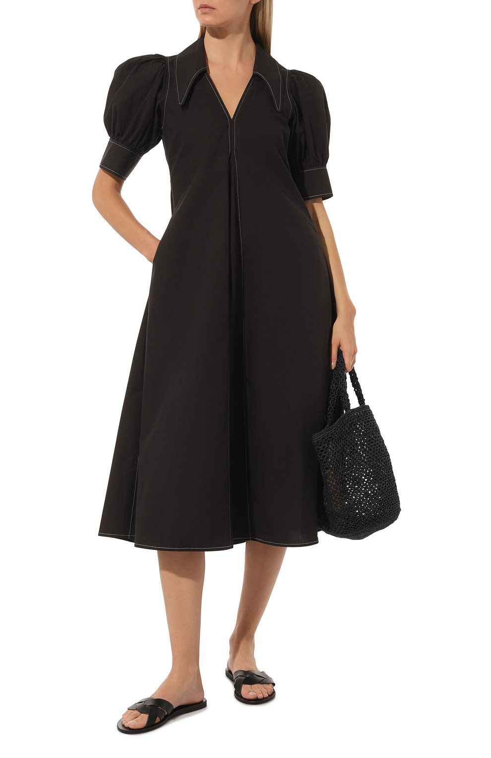 Хлопковое платье GANNI, арт. F7127, фото 2