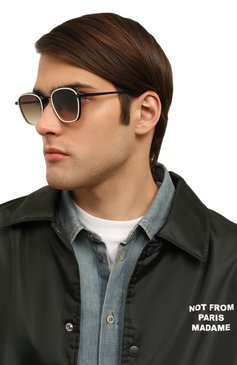 Женские солнцезащитные очки EYEPETIZER коричневого цвета, арт. GLIDE CY-6-50 | Фото 3 (Нос: Не проставлено; Региональные ограничения белый список (Axapta Mercury): Не проставлено; Материал: Металл; Кросс-КТ: С/з-унисекс; Тип очков: С/з; Оптика Гендер: оптика-унисекс; Очки форма: Круглые)