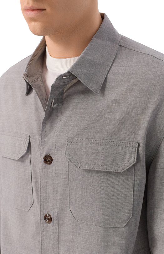 Шерстяная куртка-рубашка Richard J. Brown FRED/T830 Серый  FRED/T830 Фото 5