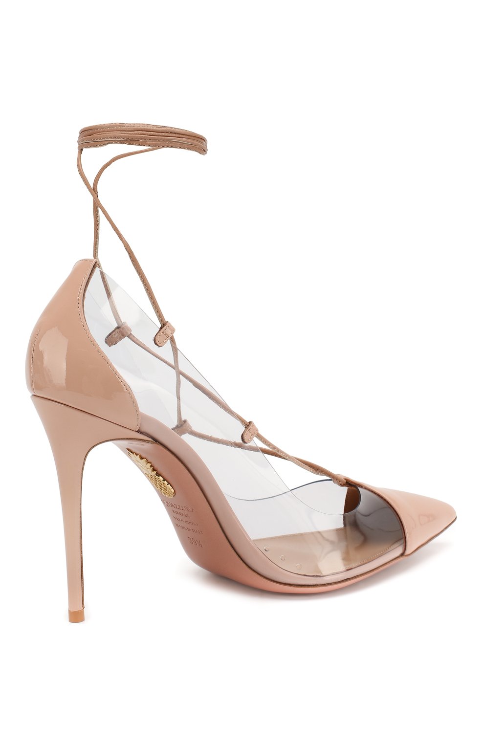 Комбинированные туфли magic pump AQUAZZURA, арт. MAGHIGP0-PAP-PWP, фото 4