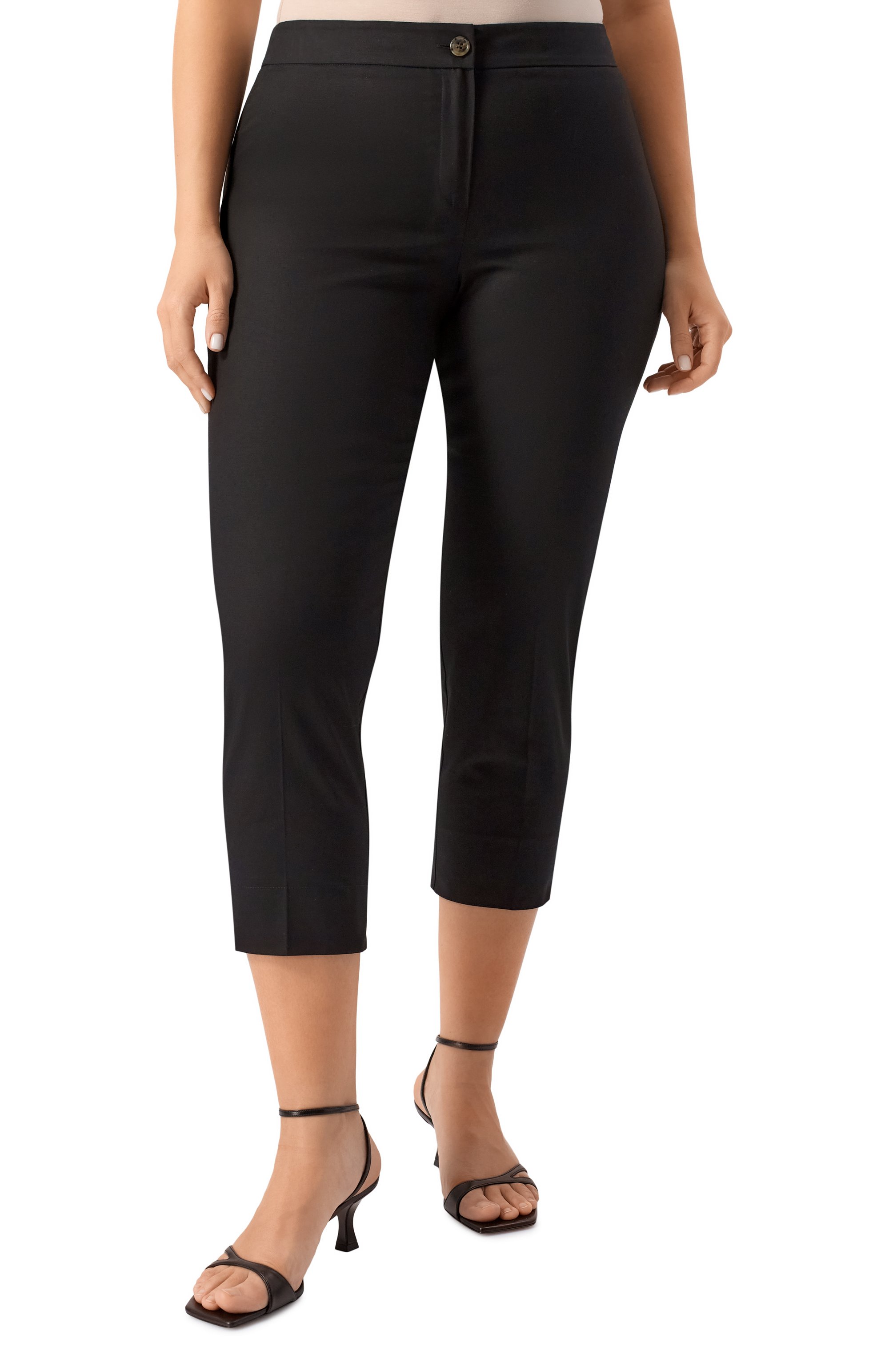 Хлопковые брюки PERSONA BY MARINA RINALDI черного цвета по цене 15200 руб., арт. VERVE, фото 3 Хлопковые брюки PERSONA BY MARINA RINALDI, арт. VERVE, фото 3