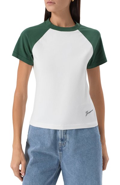 Хлопковая футболка JACQUEMUS белого цвета по цене 31150 руб., арт. 25E251JS205, фото 3 Хлопковая футболка JACQUEMUS, арт. 25E251JS205, фото 3