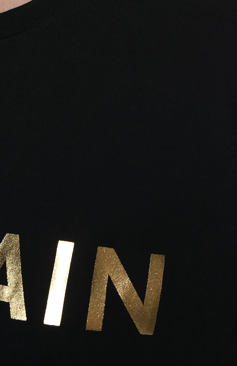 Хлопковая футболка BALMAIN черного цвета по цене 42050 руб., арт. XF1EF005/BB28, фото 5 Хлопковая футболка BALMAIN, арт. XF1EF005/BB28, фото 5