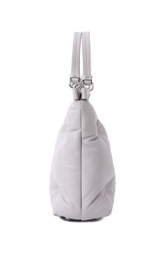 Женская сумка glam slam small MAISON MARGIELA светло-серого цвета, арт. S56WD0133/P4300 | Фото 4 (Материал: Натуральная кожа; Материал сплава: Проставлено; Ремень/цепочка: На ремешке; Размер: small; Драгоценные камни: Проставлено)