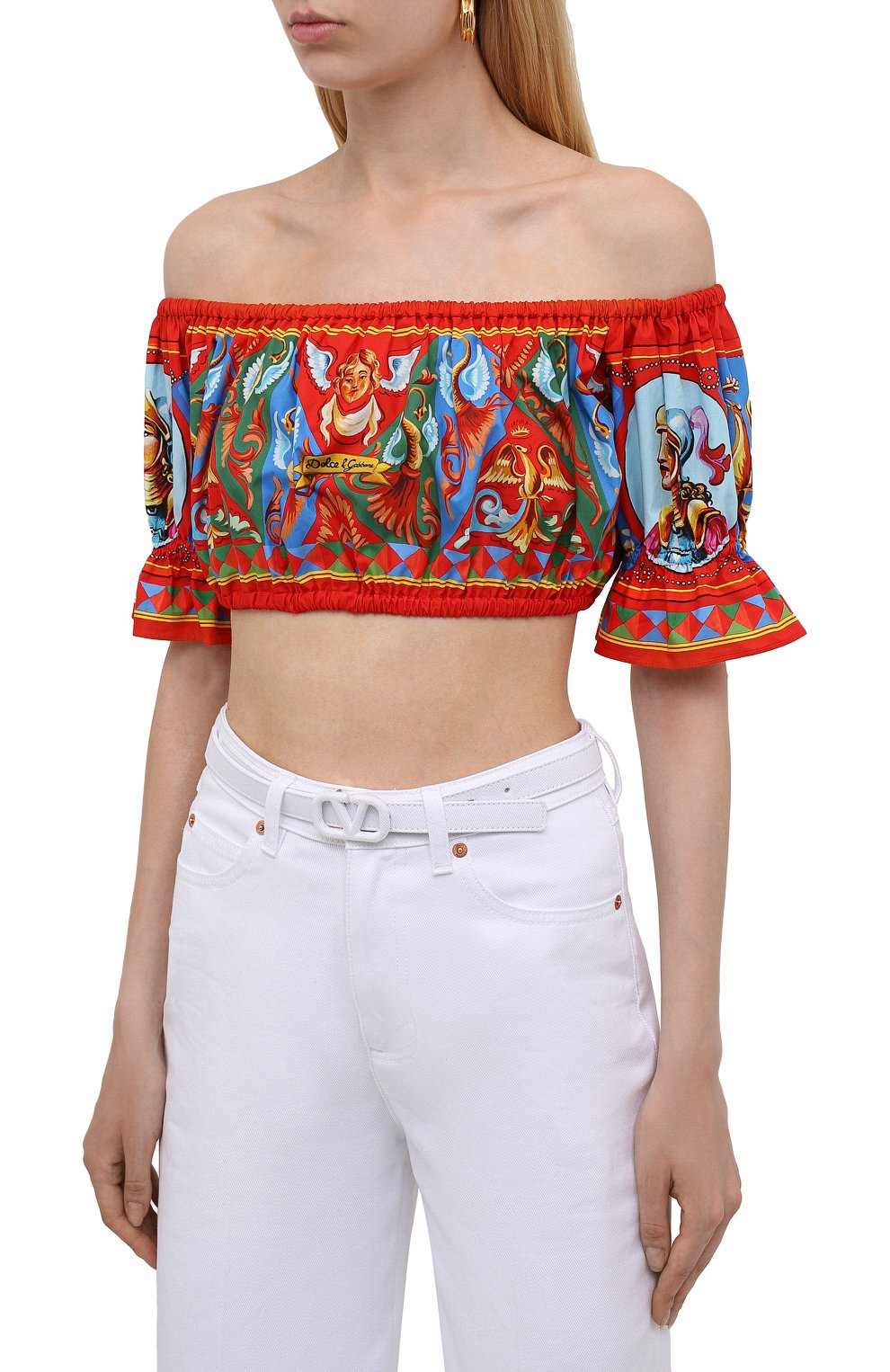 Хлопковый топ DOLCE & GABBANA, арт. F7U66T/GDS11, фото 3