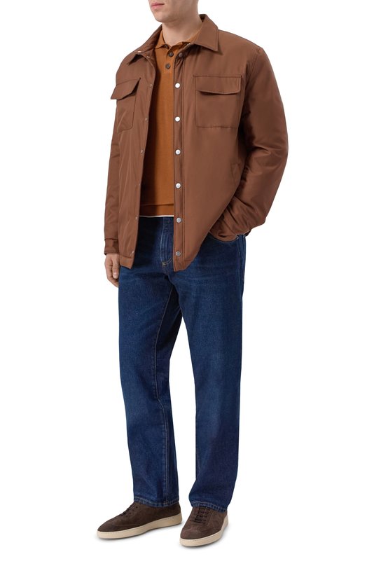 Замшевые кеды Kiton USSA415N01279 Коричневый  USSA415N01279 Фото 2