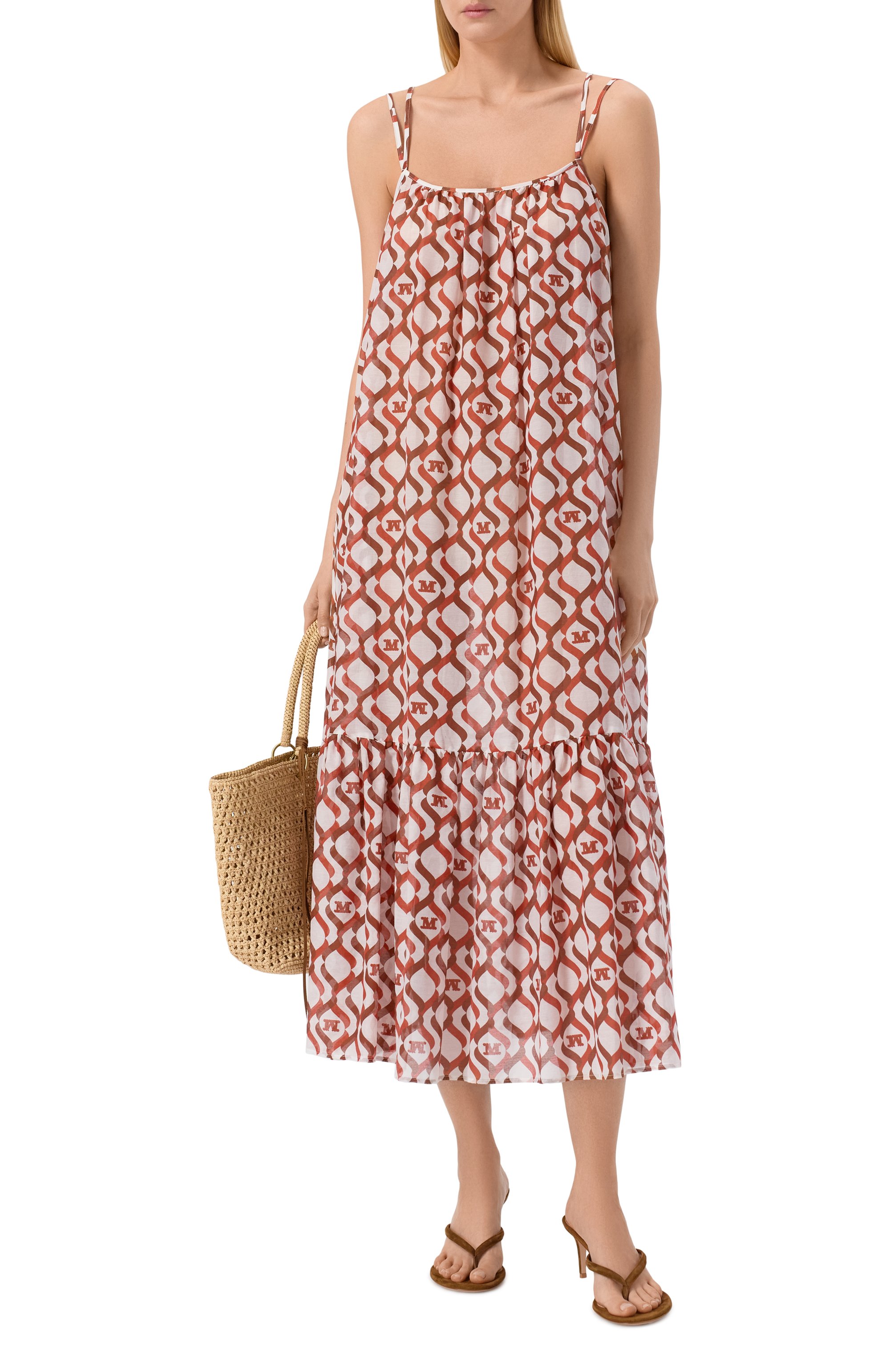 Платье из хлопка и шелка MAX MARA, арт. BCHALISSO 261622107, фото 2