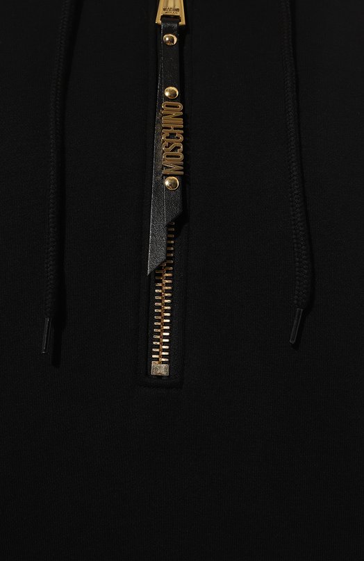 Хлопковое худи Moschino Чёрный, фото 5