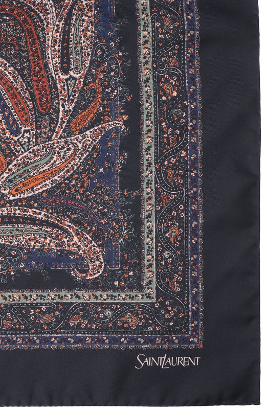 Шелковый платок Saint Laurent 821286/3Y001 Синий  821286/3Y001 Фото 4