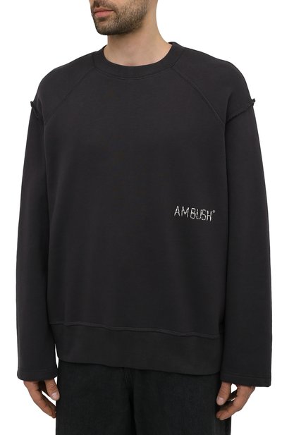 Хлопковый свитшот AMBUSH темно-серого цвета по цене 36450 руб., арт. BMBA006S21FLE001, фото 3 Хлопковый свитшот AMBUSH, арт. BMBA006S21FLE001, фото 3