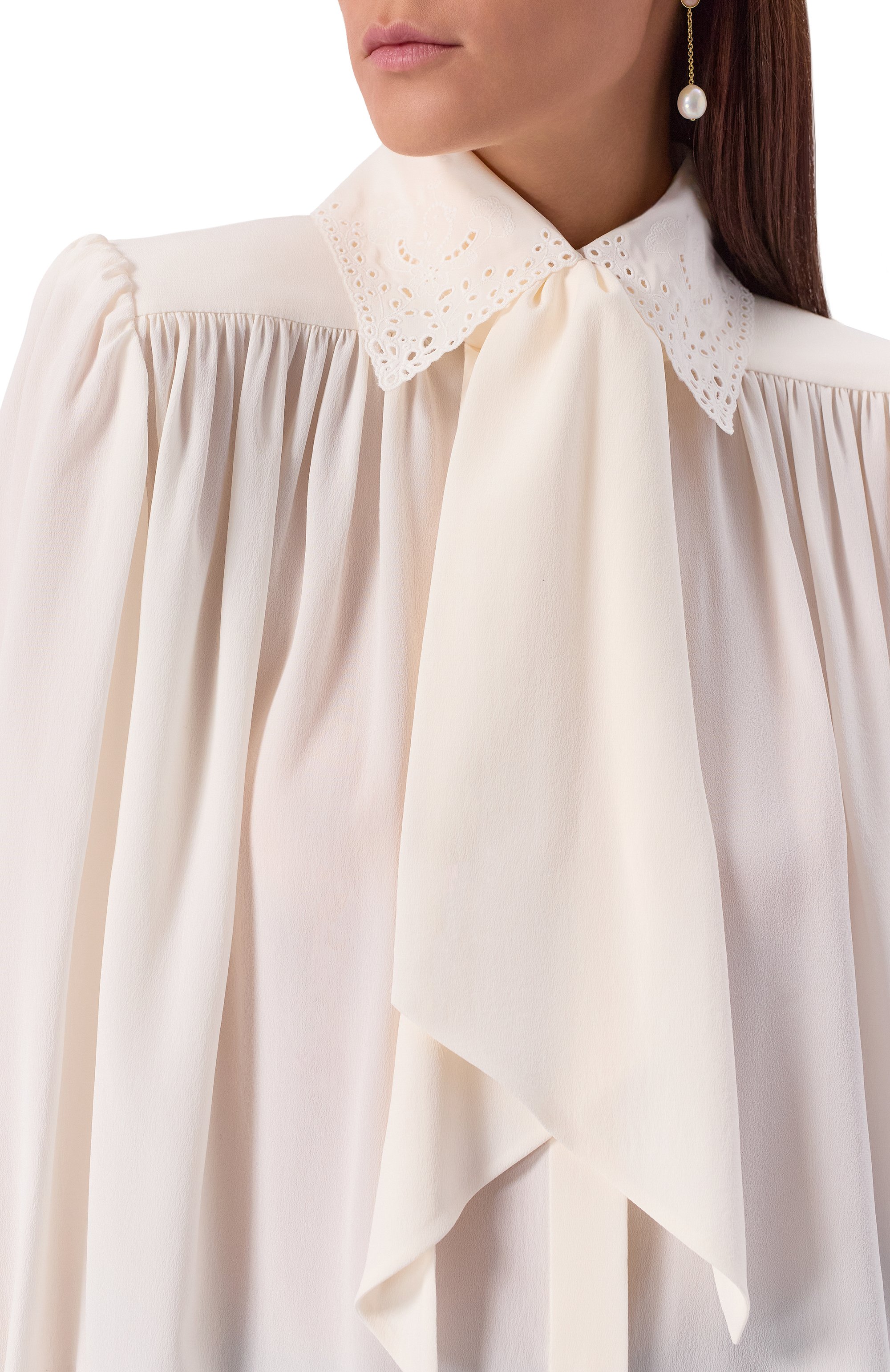 Шелковая блузка CHLOÉ, арт. CH25WHT75005, фото 5