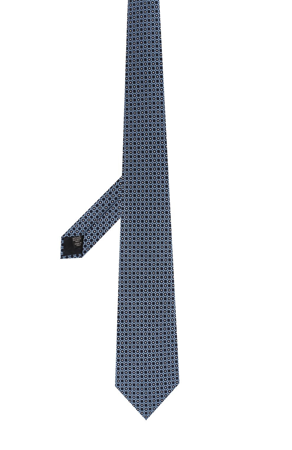 Шелковый галстук с узором ZEGNA голубого цвета по цене 18350 руб., арт. Z3W06/1XW, фото 2 Шелковый галстук с узором ZEGNA, арт. Z3W06/1XW, фото 2